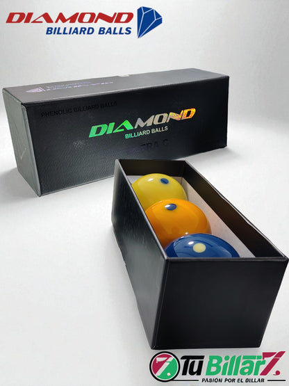 Bolas de Billar 3 Bandas Diamond Ultra-C Azul